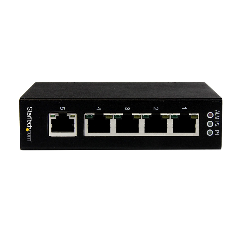 StarTech IES51000 5 Port Unmanaged Industrial GbE Switch - DIN Rail / Wall-Mountable